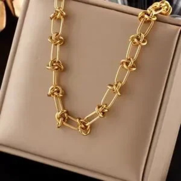 Jewelry - Anthropologie gold color unique Chain Necklace Gift Dainty Minimalist